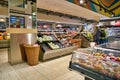 Interior shot of REWE City supermarket Royalty Free Stock Photo