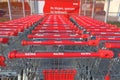 Rewe shopping carts Royalty Free Stock Photo