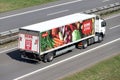 REWE truck on motorway Royalty Free Stock Photo