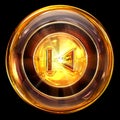 Rewind Back icon amber