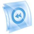 Rewind Back icon blue