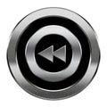 Rewind Back icon silver