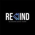 Simple lettering rewind design logo