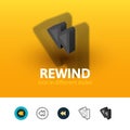 Rewind icon in different style