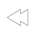 rewind sign icon. Element of web for mobile concept and web apps icon. Thin line icon for website design and development, app