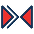 Rewind sign, play Isolated Vector Icon which can be easily modified or edited
