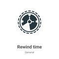 Rewind time vector icon on white background. Flat vector rewind time icon symbol sign from modern general collection for mobile