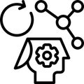 Rewire Brain Vector Icon Royalty Free Stock Photo