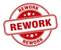 rework stamp. rework label. round grunge sign Royalty Free Stock Photo