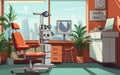 ophthalmologist office interior realistic vector Generative AI