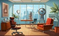 ophthalmologist office interior realistic vector Generative AI