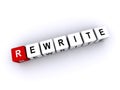 rewrite word block on white Royalty Free Stock Photo