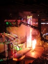 Rey Mysterio walks toward Ring as fireworks go off before Elimination Chamber match Royalty Free Stock Photo