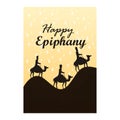 Happy Epiphany day card Royalty Free Stock Photo