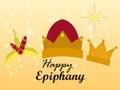 Happy Epiphany day card Royalty Free Stock Photo