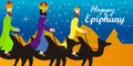 Happy Epiphany day card Royalty Free Stock Photo