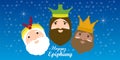Happy Epiphany day card Royalty Free Stock Photo