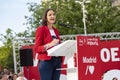 Reyes Maroto. Candidate for mayor of the Madrid City Council. Reyes Maroto in an act of the PSOE