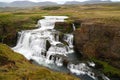 Reykjafoss waterfall located near Varmahlid in Iceland