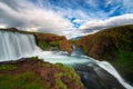 Reykjafoss waterfall located near Varmahlid in Iceland