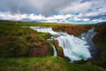 Reykjafoss waterfall located near Varmahlid in Iceland