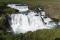 This is Reykjafoss waterfall in Skagafjordur, North Iceland. Royalty Free Stock Photo