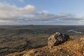 Reykjanes Peninsula & Blue Lagoon from a distance Royalty Free Stock Photo