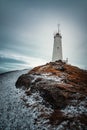 Reykjanesviti is Iceland\'s oldest lighthouse at Reykjanesta It serves as a landfall light for Reykjavik and Keflavik on