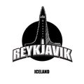 Reykjavik, church, black and white logo