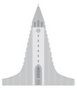 Reykjavik church of Hallgrimur in black and white logo