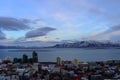 Reykjavik city and iceberg Royalty Free Stock Photo