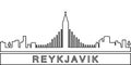 Reykjavik detailed skyline icon. Element of Cities for mobile concept and web apps icon. Thin line icon for website design and Royalty Free Stock Photo