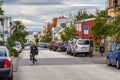 Typical Icelandic architecture in the city center, Reykjavik, Iceland