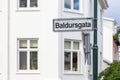 Typical Icelandic architecture in the city center, Reykjavik, Iceland Royalty Free Stock Photo