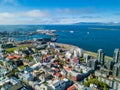 Reykjavik Iceland city capital view from the top.