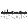 Reykjavik Iceland. City Skyline. Silhouette City. Design Vector. Famous Monuments. Royalty Free Stock Photo