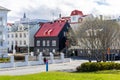 Reykjavik downtown cityscape with traditional Icelandic colorful residential buildings, Iceland Royalty Free Stock Photo