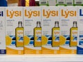 Boxes of Lysi Icelandic Cod Liver Oil for sale at a grocery store Royalty Free Stock Photo