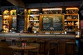 interior view of the bar and bartender preparing for the evening at the popular SkÃÂºli Craft bar