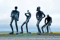 Reykjavik, Iceland - July, 2008: Modern sculpture of jazz band