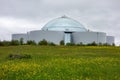 Building of Perlan on the top of the hill in Reykjavik, Iceland which is formed by six large water tanks Royalty Free Stock Photo