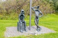 Lad and Lass sculpture by the Icelandic sculptor Thorbjorg Palsdottir Royalty Free Stock Photo