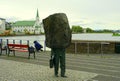 Reykjavik, Iceland - June 21, 2019 - The Monument to the Unknown Bureaucrat, designed by Magnus Thomasson Royalty Free Stock Photo