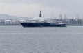REYKJAVIK, ICELAND - June 19th, 2021: Luxury yacht Le Grand Bleu, owned by Roman Abramovich, one of the largest privately owned