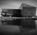 REYKJAVIK, ICELAND - Mar 10, 2019: Concert Hall Harpa in Iceland Reykjavik Beautiful Black and White