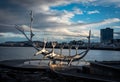 The Sun Voyager sculpture of a Viking long-ship in Reykjavik, Iceland.