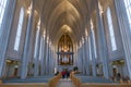 REYKJAVIK, ICELAND - Oct 29, 2018: Church interior HallgrÃÂ­mskirkja in ReykjavÃÂ­k, Iceland