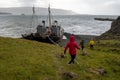 Beached whaling ships in Hvalfjordur - Whale Fjord - near Reyjavik, Iceland.