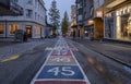 Hopscotch on a Street in Downtown Reykjavik