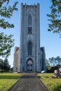 Landakotskirja - Christ the King Cathedral - in Reykjavik, Iceland on sunny day.